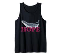 Humpback Whale Hope Line Art - Detailed Whale Design Tank Top