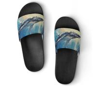 Humpback Whale in The Ocean House Slippers Shower Slides Shoes