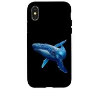 Humpback Whale Mammal Artwork Sea Ocean Animal Blue Whale Case for iPhone X/XS