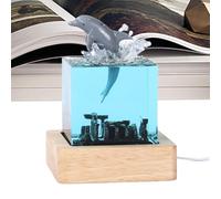 Humpback Whale Mood Lamp, Humpback Whale | Resin Landscape Table Lamp | Smooth Delicate Deep Sea Diving Lamp for Kids Bedroom, Living Room, College Room, Space