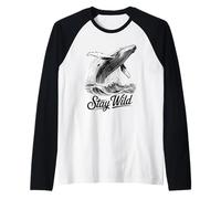 Humpback Whale Ocean Freedom Spirit Raglan Baseball Tee