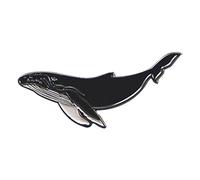 Humpback Whale Ocean Sealife Metal Enamelled Pin Badge Lapel Badge XJKB11-46