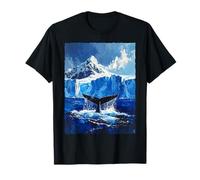 Humpback Whale Tail Glacier Iceberg Mountain Painting Art T-Shirt