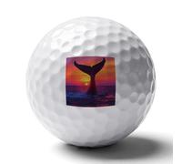 Humpback Whale Tail in Sunset Custom Golf Ball Soft Practice Golf Balls Performance Distance And Speed for Indoor Outdoor