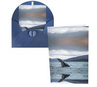 Humpback Whale Tail Ocean Print Thank You Cards Greeting Cards With Envelopes Blank Note Cards 10x15 cm Perfect for Thank Yous Invitations