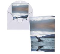 Humpback Whale Tail Ocean Print Thank You Cards Greeting Cards With Envelopes Blank Note Cards 10x15 cm Perfect for Thank Yous Invitations
