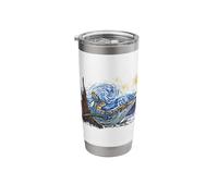 Humpback Whale Van Gogh Design for Whale Watching Stainless Steel Insulated Tumbler