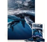 Humpback Whales Motherhood Jigsaws 1000 Pieces for Adults Brain Exercise Snug Edge Real Challenge Art Display (38x26cm)