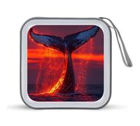 Humpback Whales Tail Portable CD Case Storage Bag 40 Capacity CD Holder Wallet Plastic DVD Collection Bags