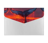 Humpback Whales Tail Printed Expanding File Organizer with 6 Pockets Portable Receipt Organizer for Home Office