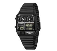 Humpbuck Classic Retro Digital Watch Square Face Men's 1980s Vintage Design LED Wristwatch, color 06, Business,fashion,sport,classic