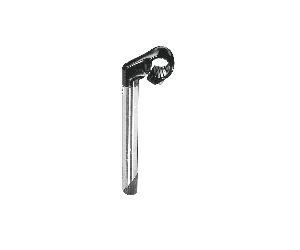 Humpert ErgoTec Cat Niro City/Hybrid Quill Stem 22.2mm in Silver/Black