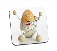 Humpty Dumpty Fixed & Repaired Single Premium Glossy Wooden Coaster