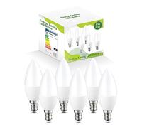 humpun E14 LED Light Bulb, 5W E14 LED Light Bulb Cool White 6000K, 40W Equivalent SES Small Edison Screw Light Bulb, Energy Saving 400 Lumens LED Candle Bulb, Non Dimmable, 6 Packs