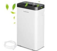 HUMSURE Dehumidifier 16L, Dehumidifiers for Home, 24 Hour Timer, Auto Defrost, Laundry Drying, Continuous Drainage Ideal for Damp Flats, Apartments