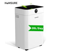 HUMSURE Ionizer Dehumidifier 20L/Day - 24H Timer, 2.8L Detachable Tanks, Auto Defrost, Continuous Drainage Dehumidifier for Bedroom Basements Bathroom.