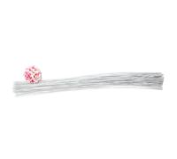 humyeam 120 Pcs Floral Wire, 26 Gauge White Florist Wire - 15 Inch for Crafts, Bouquet Stem Wrapping, Wreath Making, Flower Arrangement Supplies