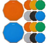 Humyoun 12 Pack 12 Inch Double-sided Drum Practice Pad Bulk, Silicone Surface Drumming Trainer for Snare Practice, Quiet Home Use, Beginners, 6 Colors