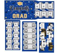 Humyoun 2026 Jumbo Graduation Money or Gift Card Holder with Envelopes, 14 x 8 Inch Oversized Surprise Graduation Money Holder for College High School Grad Party Supplies, Blue Gold, 14 x 18 inches