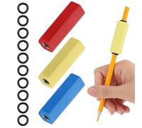 Humyoun 3 Pcs Pencil Pen Weights 1.59 oz, Handwriting Aid Kit for Children Elderly Special Need, Metal Weighted Pencil Holder Tool for Autism Tremors Fine Motor Skills(Blue, Red, Yellow)