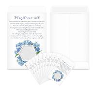 Humyoun 50 Pcs Forget Me Not Seed Packets Envelopes with Clear Window Resealable Seed Organizer Storage Bag Celebration of Life Packets for Funerals Loss of Loved One