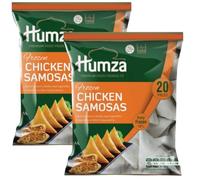 Humza Frozen Chicken Samosa Halal pastry sheets Filo Pastry Sheets phyllo dough (20 Pieces), 2 Packs