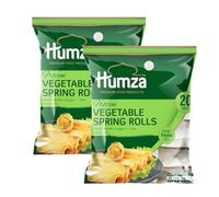 Humza's Vegetable Spring rolls 650g - 20pcs, Frozen, Spiced Vegetables, Wrapped in a thin Crispy Pastry, Ready-to-Cook Frozen Rolls, Perfect for Parties, Snacks, and Starters (Pack of 2)