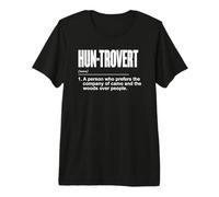 Hun-Trovert Noun Outdoors Female Hunter Premium T-Shirt