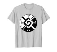 Hunab-Ku Maya Symbol Calendar T-Shirt, Men, Silver Grey, XX-Large