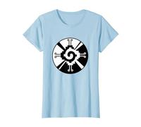 Hunab-Ku Maya Symbol Calendar T-Shirt, Women, Baby Blue, Large
