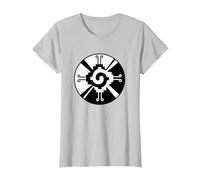 Hunab-Ku Maya Symbol Calendar T-Shirt, Women, Silver Grey, Medium