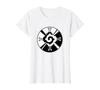 Hunab-Ku Maya Symbol Calendar T-Shirt, Women, White, X-Large
