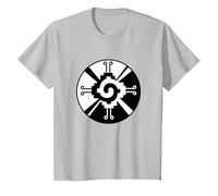 Hunab-Ku Maya Symbol Calendar T-Shirt, Youth, Silver Grey, Medium