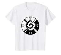 Hunab-Ku Maya Symbol Calendar T-Shirt, Youth, White, Medium