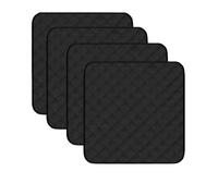 HUNAIGEE Absorbent Black Incontinence Chair Pads Quilted Incontinence Seat Protector Pads Waterproof Chuck Pad For Adults Senior Children 21x22in 4pcs