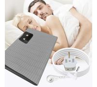 HUNAIGEE Grounding Bed Sheet with Silver Fiber Grounding Sheets Conductive Grounding Mat Soft Earthing Bed Sheet Therapy for Better Sleep Reduce Stress Pain 68x132cm Grey