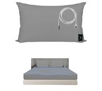HUNAIGEE Healthy Grounding Pillowcase Conductive Earthing Mat with Grounding UK Cord for Sleeping Grounding Pillow Cover with Silver Thread for Better Sleep 51x92cm