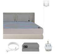 HUNAIGEE Silver Fiber Grounding Bed Sheet Conductive Grounding Sheet Grounded Mat King Size 153x203cm for Bed Earthing Mat with 4.6m Cord Grey
