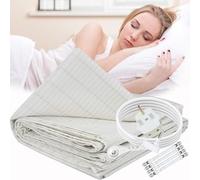 HUNAIGEE Silver Fiber Grounding Sheet Conductive Grounding Bed Sheet UK Soft Earthing Bed Sheets Mat Therapy for Better Sleep Reduce Stress Pain 68x132cm Beige