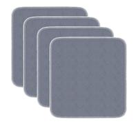 HUNAIGEE Waterproof Chair Pads for Incontinence Absorbent Seat Protector Pads Chuck Pads Washable for Wheelchairs Recliners Men Women Adults Pets Grey (21x22 inch) 4 Pack