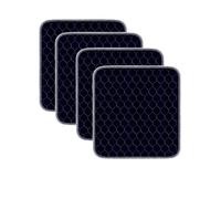 HUNAIGEE Waterproof Chair Pads for Incontinence Absorbent Seat Protector Pads Chuck Pads Washable for Wheelchairs Recliners Men Women Adults Pets 21x22cm 4 Pcs Black