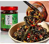 Hunan color pepper sauce,garlic chopped pepper sauce,mixed noodles,seasoning,instant vegetable pickles,Chinese specialty snacks gifts,spicy snack food (Cucumber peel 238g,1can)