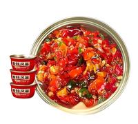 Hunan Specialty Chili Sauce,Hot Pepper (60g*3/6/9can) Mushroom Condiments,Healthy Dipping Sauce,Soybean Noodles Food,Table Delicious Chinese Snack Gift (9cans)