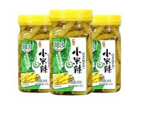 Hunan specialty pickled pepper, millet pepper (300g/can), Chinese Chili sauce and paste, condiments, pickled wild pepper, delicious instant snacks, Chinese fast food (3cans)