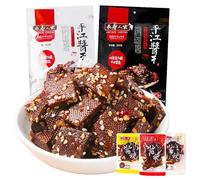 Hunan specialty sauce flavored dry tofu, super spicy dried bean curd, ready to eat delicious dried tofu 518g/bag, casual spicy gluten, latiao, spicy snacks, Chinese food (combination,2 bags)