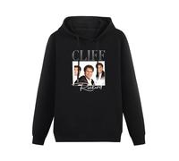 HUNANRENJIA Cliff Richard Retro Throwback Homage Black Unisex Hoodies Printed Tee Graphic Pullover For Men Sweatshirts M