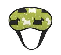 Hund Silhouette Scottie Westie Tier, Full Eye Covers Light Blocking Eye Masks Blackout Sleep Eye Muffs