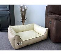 Hundebettenmanufaktur Similpelle Dog Bed Artificial Leather 105 x 80 cm Beige/Champagne