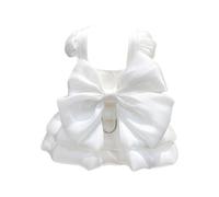 Hundekleid mit Schleife und D Ring, aus Polyester Tutu Stoff, blaues Kleid mit Schleife, passend fuer Hunde & Katzen, Einsatz: Feier, Foto & Spaziergang, Haustier Zubehör Alltag Reise Pflege