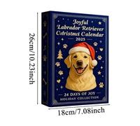 Hundeliebhaber Weihnachts-Adventskalender 2025-24 Tage 2D Acryl, Hunde Ornament Countdown Kalender,Dog Christmas Advent | Für Erwachsene Kinder Party Geschenke Strumpf Füller Zuhause Auto